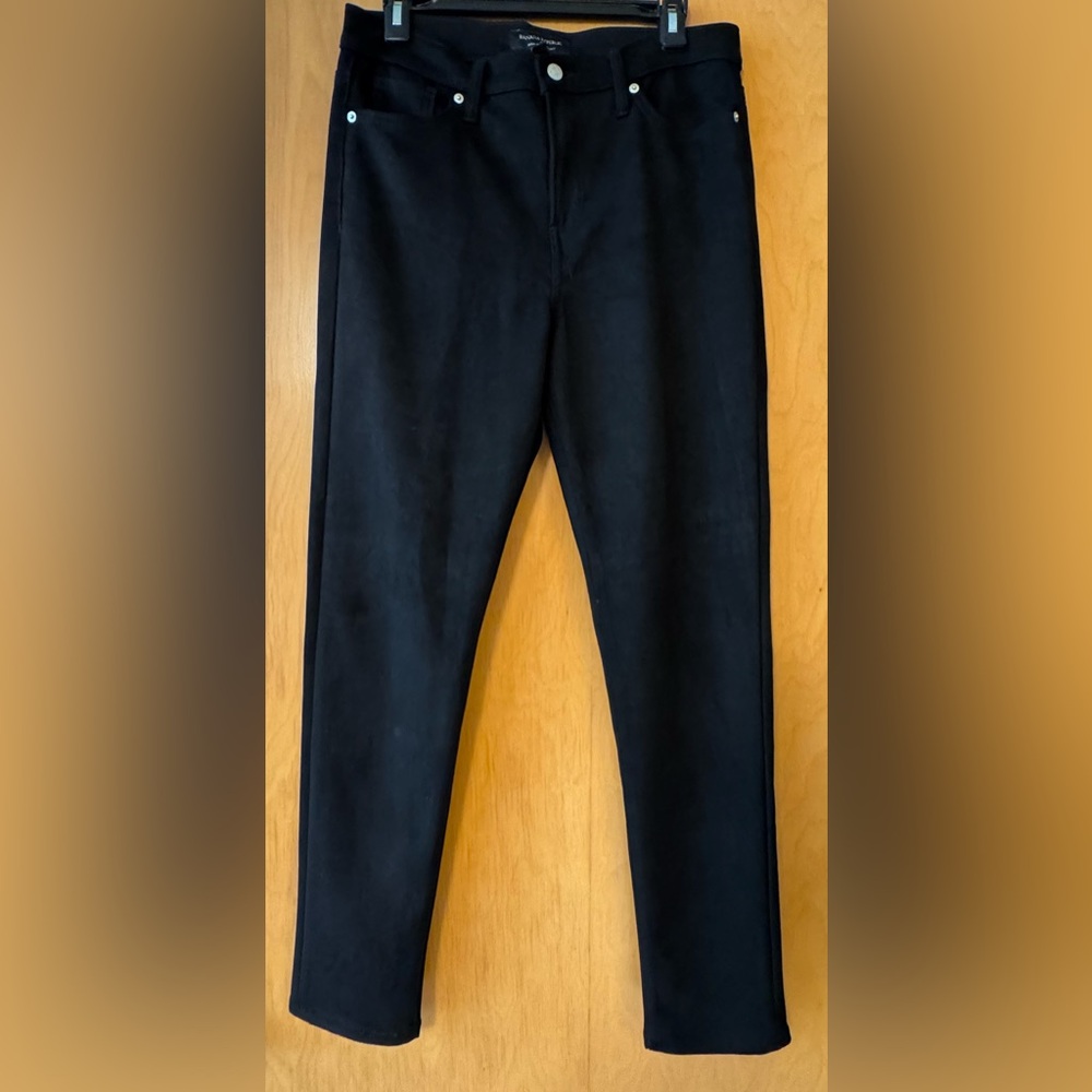 Banana Republic Black Faux Suede High Rise Skinny Pants SZ 29